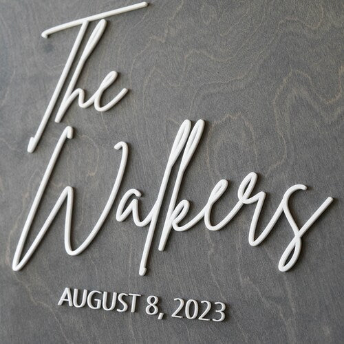 Guest Book Alternative – Personalized Layered Wood Wedding Sign