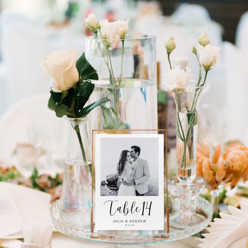 Wedding Table Numbers – Editable Photo Template (Printable)