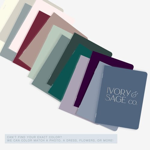Custom Modern Wedding Vow Books – Set of 2 with Real Gold Foil