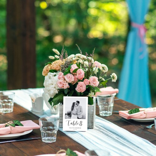 Wedding Table Numbers – Editable Photo Template (Printable)