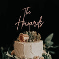 Rustic Personalized Wedding Cake Topper