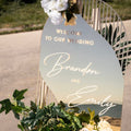 Gold Acrylic Arch Wedding Welcome Sign