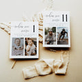 Photo Table Numbers Wedding Template – Minimalist Childhood Ages Design (Editable)