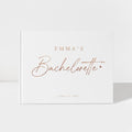 Custom Bachelorette Party Guest Book | White & Rose Gold