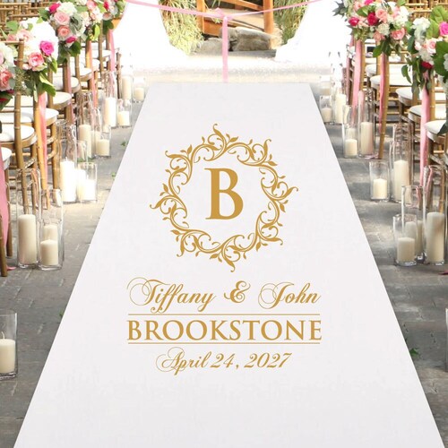 Monogrammed Wedding Aisle Runner
