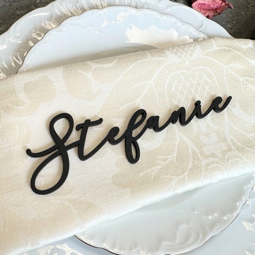 Custom Gold Mirror Acrylic Wedding Place Cards
