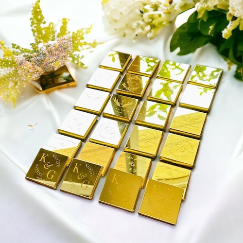 Customized Chocolate Wedding Favors – Set of 50