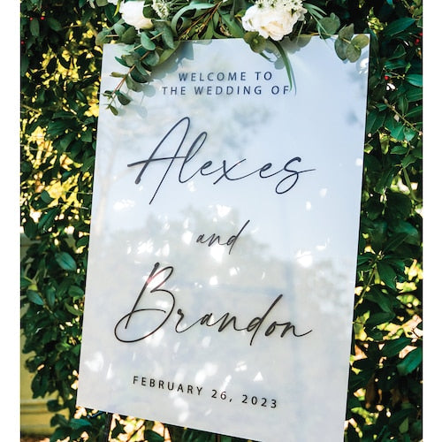 Custom Acrylic Wedding Welcome Sign