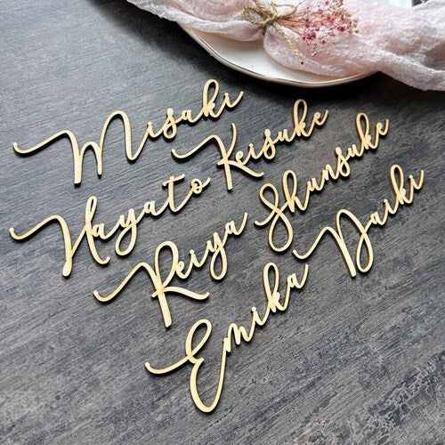 Custom Gold Mirror Acrylic Wedding Place Cards