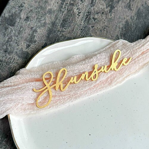 Custom Gold Mirror Acrylic Wedding Place Cards