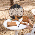Personalized Family Tree Wedding Guest Book Alternative – Rustic Wooden Keepsake