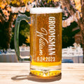 Personalized Wedding Beer Mug for Groomsmen