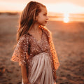 Little Chloe Boho Dress for Girls - Tulle & Sequins Vintage Dress