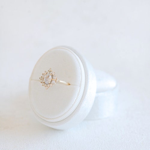 Custom Velvet Ring Box – Personalized Wedding Ring Box with Multiple Slot Options