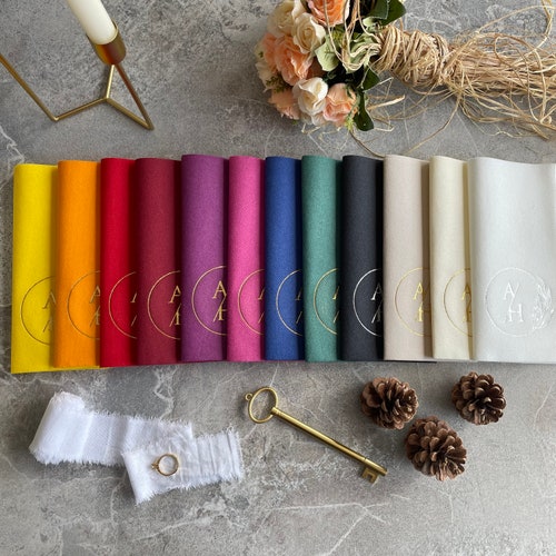 Personalized Luxury Wedding Napkins with Minimalist Design