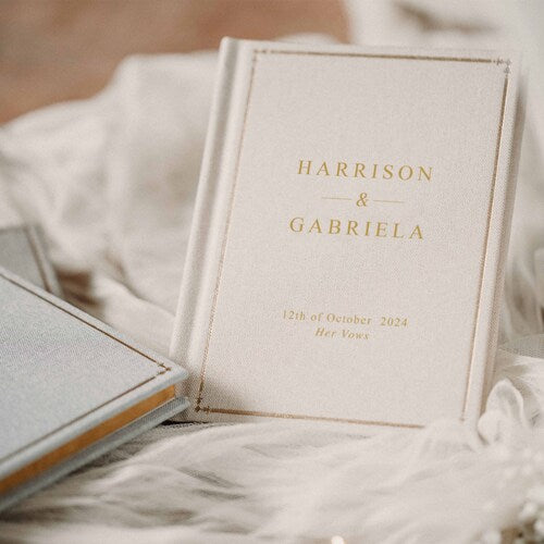 Personalized Wedding Vow Book Set