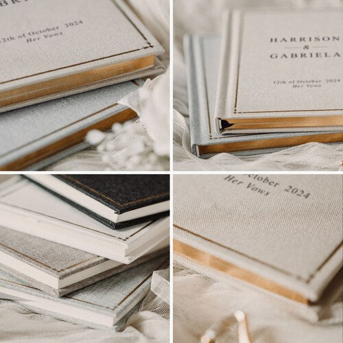 Personalized Wedding Vow Book Set