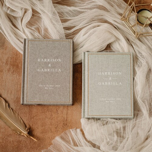 Personalized Wedding Vow Book Set