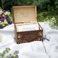 Personalized Wooden Wedding Guest Book with Advice Dividers