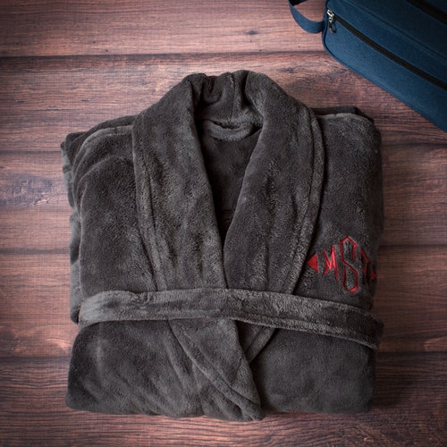 Personalized Men’s Plush Fleece Robe