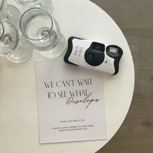 Wedding Disposable Camera Sticker Wraps