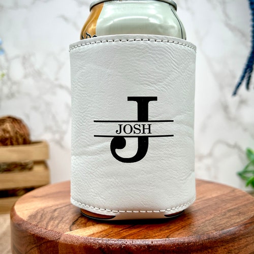 Personalized Can Cooler with Bottle Opener for Groomsmen