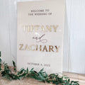 3D Acrylic Mirror Wedding Welcome Sign