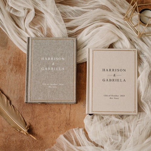 Personalized Wedding Vow Book Set