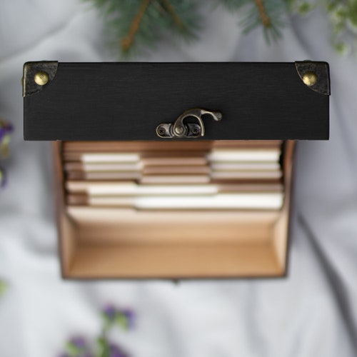 Personalized Wooden Wedding Guest Book with Advice Dividers