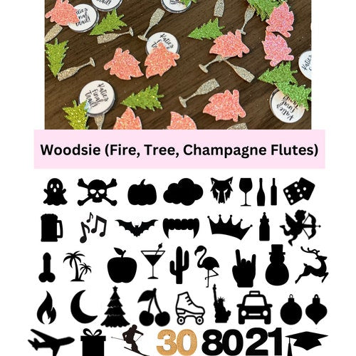 Custom Bachelorette Face Confetti & Stickers