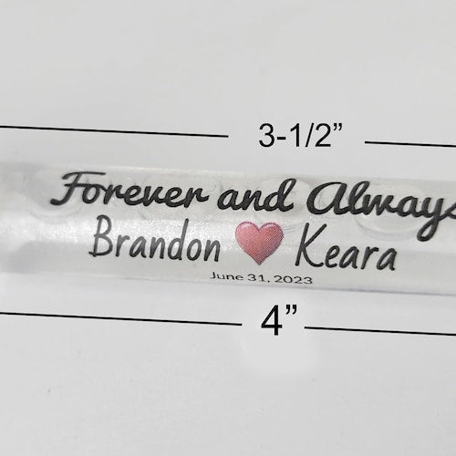 48pc Personalized Wedding Bubbles with Heart Stopper