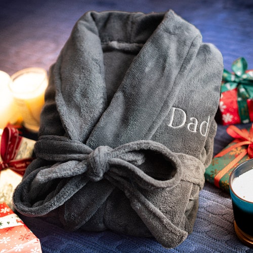 Personalized Men’s Plush Fleece Robe