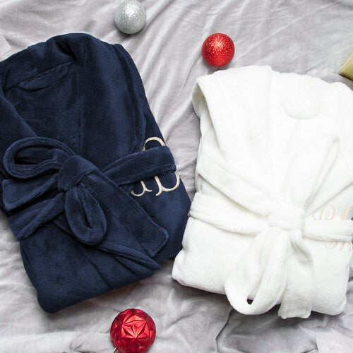 Personalized Men’s Plush Fleece Robe