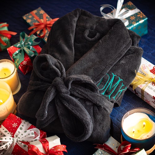 Personalized Men’s Plush Fleece Robe