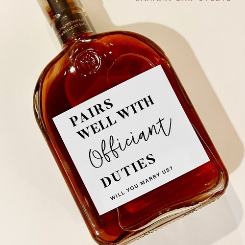 Officiant Whiskey Bottle Label