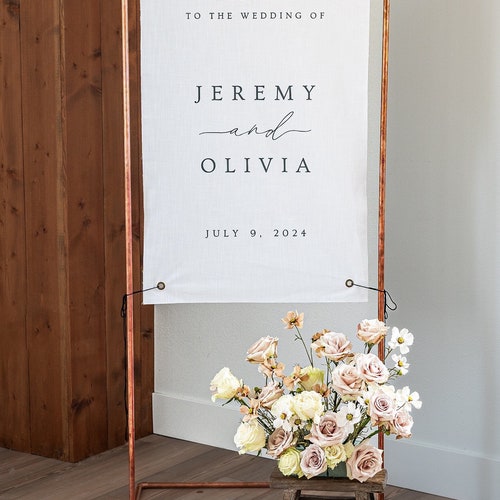 Custom Fabric Wedding Welcome Sign
