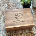Personalized Walnut Wedding Keepsake Box