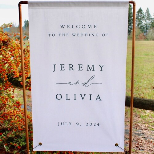 Custom Fabric Wedding Welcome Sign