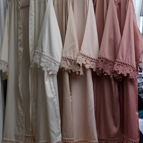 Bridesmaid Robes Set in Satin Matte