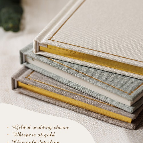 Custom Linen Vow Books Set of 2 – Personalized Wedding Vow Booklets for Bride & Groom