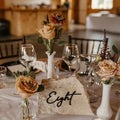 Modern Cursive Acrylic Table Numbers Set – DIY Wedding Decor with Glue