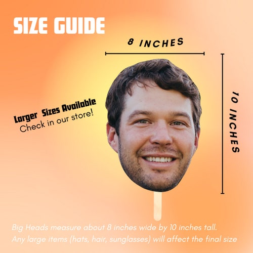 Custom Big Heads on a Stick - Personalized Party Props