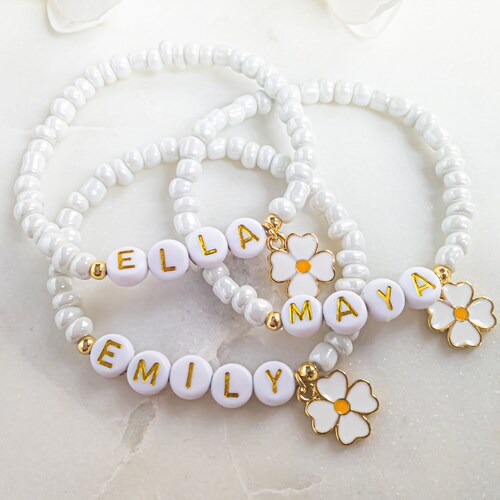 Personalized Flower Girl Bracelet with Proposal Box