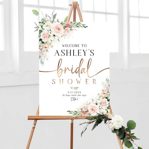 Personalized Wildflowers Bridal Shower Sign