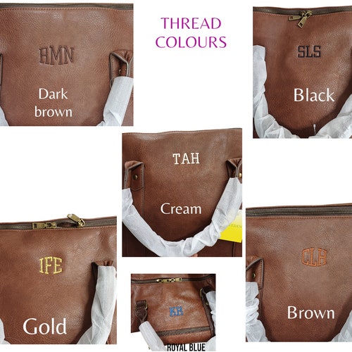 Personalized Canvas Weekender Travel Duffle and Wash Bag