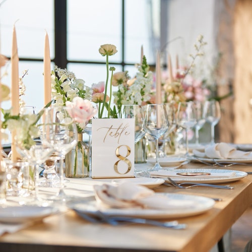 Acrylic Wedding Table Numbers