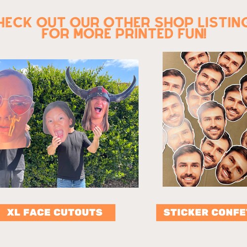 Custom Big Heads on a Stick - Personalized Party Props