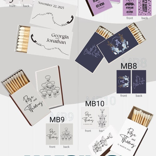 Custom Wedding Matchboxes