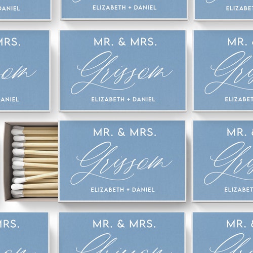 Bulk Wedding Matches – Set of 50 Personalized Matchboxes