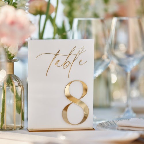 Acrylic Wedding Table Numbers